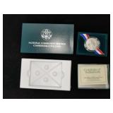 1996 S Community Service Silver Dollar Unc COA