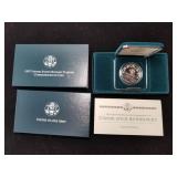 1997 P Botanical Garden Silver Dollar Proof COA