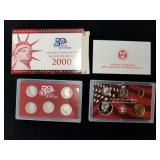 2000 S Silver Proof Set with COA