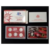 2001 S Silver Proof Set with COA