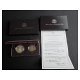 1989 S Congressional Proof Set Box & COA