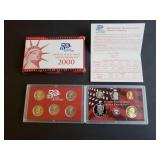2000 S Silver Proof Set with COA