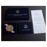 1997 P Law Enforcement Silver Dollar Unc Box & COA