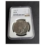 1928 Peace Silver Dollar NGC AU58