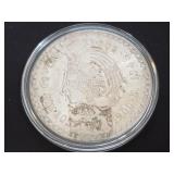 1948 5 Pesos Cuauhtemoc 90% Silver From Mexico