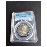1951 Franklin Half Dollar PCGS MS64 Toned