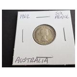1962 Sixpence from Australia 50% Silver