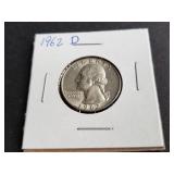 1962 D Washington Quarter