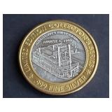 $10 Gaming Token Isle of Capri  .999 Silver Center