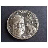 Theodore Roosevelt .925 Silver 1.24 Ounces