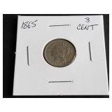 1865 3 Cent Nickel