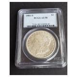1881 S Morgan Silver Dollar PCGS AU58