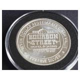 Bourbon Street $7 Casino Token .999 Silver