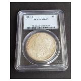 1881 S Morgan Silver Dollar PCGS MS62