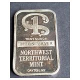 Northwest Territory Mint  1 Ounce .999 Silver Bar