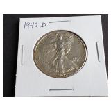 1947 D Walking Liberty Half Dollar