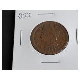 1853 Large cent
