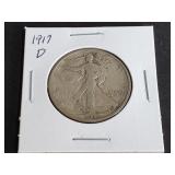 1917 D Walking Liberty Half Dollar