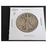 1920 D Walking Liberty Half Dollar