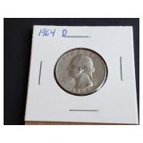 1964 D Washington Quarter