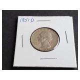 1951 D Washington Quarter