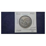 1983 Peso  From Cuba Rare Only 3,000 Minted