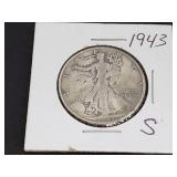 1943 S Walking Liberty Half Dollar