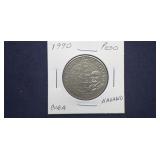 1990 Peso From Cuba Rare Only 6,000 Minted