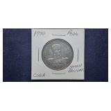 1990 Peso From Cuba Rare Only 2,000 Minted