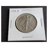 1941 D Walking Liberty Half Dollar