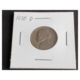 1938 D Jefferson Nickel