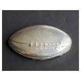 3 Ounce .999 Silver Football Design