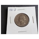 1961 D Washington Quarter