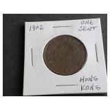 1902 One Cent From Hong Kong