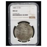 1885 O Morgan Silver Dollar MS62
