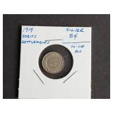 1919 5 Cents from Straits Settlements 50% Silver