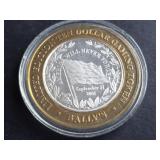 2002 $10 Token 9/11 Bally´s  .999 Silver Center