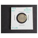 1937 20 Centavos from Mexico 72% Silver
