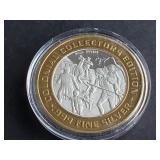 1995 $10 Gaming Token Foxwoods .999 Silver Center
