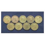 1956, 57, 58, 59, 61, 63, 64, 65 & 66 5 Centavos