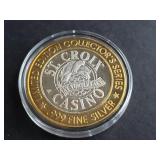 1997 $10 Gaming Token St. Croix .999 Silver Center