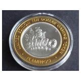 Flamingo $10 Gaming Token .999 Silver Center