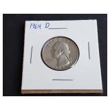 1964 D Washington Quarter
