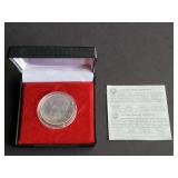 1980 1000 Dinara 75% Silver Proof Yugoslavia RARE