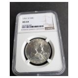 1961 D Franklin Half Dollar NGC MS64