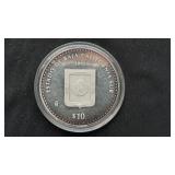 2005 10 Pesos Baja California Sur 1 OZ .999 Silver