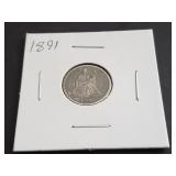 1891 Seated Liberty Dime