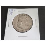 1951 S Franklin Half Dollar
