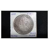 1808 Mo TH 8 Reales From Mexico 90.60% Silver