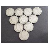 10 1883 V Nickels "No Cents"
